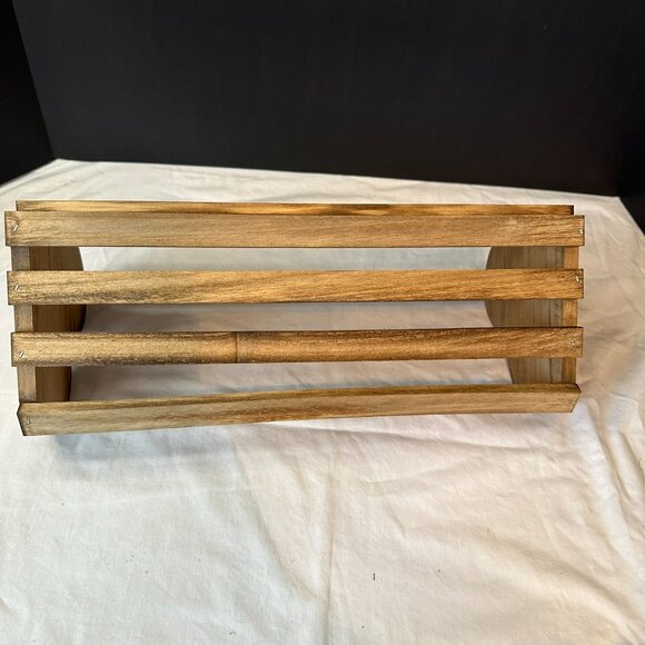 New Vintage Wood Slatted Heart Felt Shaped Hanging Rack-Shelf 14-1/2" Farmhouse - Picture 5 of 10